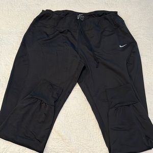 Nike Dri-Fit Athletic Pants with zipper pocket and cuffed legs. 26” inseam